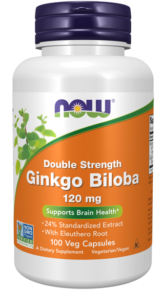 Ginkgo Biloba, Double Strength 120 mg Veg Capsules