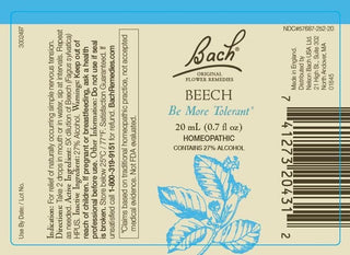 Bach Original Flower Remedies 2-Pack, Have Tolerance" - Beech, Rock Water, Homeopathic Flower Essences, Vegan, 20mL Dropper x2