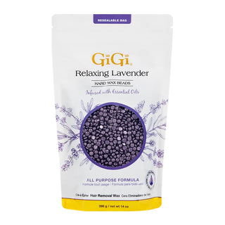 GiGi Hard Wax Beads for Hair Removal (14 oz, Relaxing Lavender)