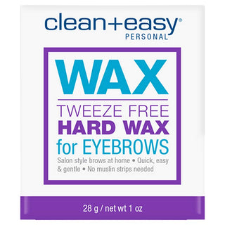 Clean + Easy Microwave Wax, Tweeze-Free Hard Wax for Eyebrows 1 oz