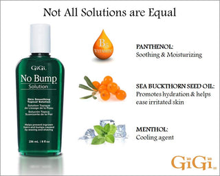 GiGi No Bump Skin Smoothing Topical Solution for Ingrown Hair, Bumps, and Razor Burns, 4 fl oz x 2 pack