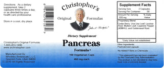 Pancreas Formula - 100 Capsules