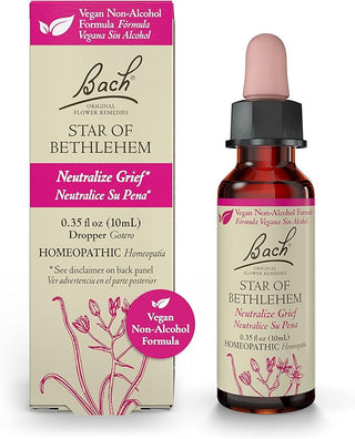 Bach Original Flower Remedies, Star of Bethlehem for Grief and Shock (Non-Alcohol Formula), 10mL Dropper