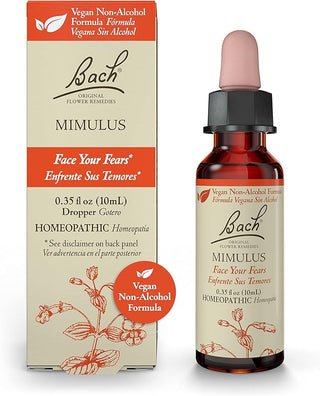 Bach Original Flower Remedies, Mimulus for Facing Fears (Non-Alcohol Formula), 10mL Dropper