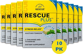 Bach RESCUE PLUS Gum, Natural Mint Flavor, Stress and Tension Relief Pack of 10