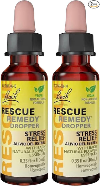 Bach RESCUE Remedy Dropper 10mL Bundle, Non-Alcohol Formula