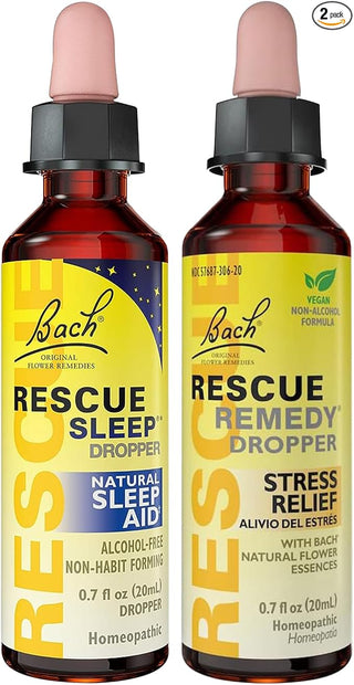 RESCUE Bach Remedy Dropper 20mL 2-Pack Sleep Dropper 20mL Bundle