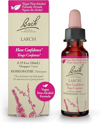 Bach Original Flower Remedies, Larch for Confidence (Non-Alcohol Formula), 10mL Dropper