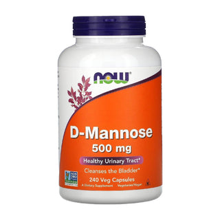 NOW Foods Supplements, D-Mannose 500 mg, Non-GMO Project Verified, Healthy Urinary Tract*, 240 Veg Capsules