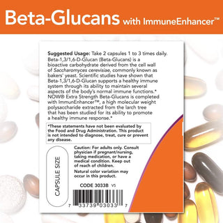 Beta-Glucans with ImmunEnhancer™, Extra Strength Veg Capsules