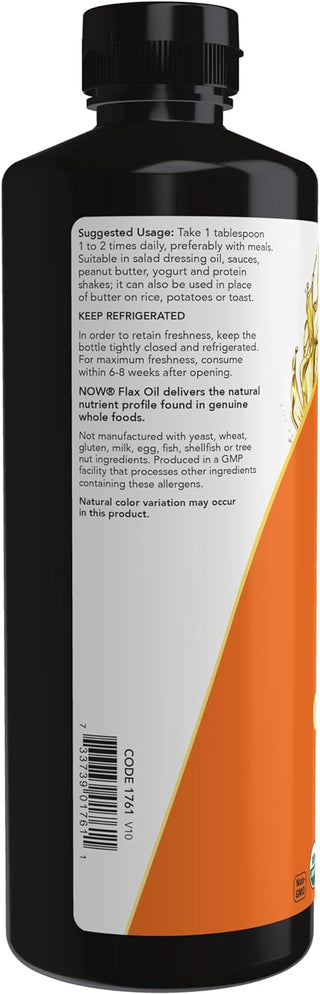 Flax Seed Oil Liquid, Organic